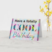 Moderne Neon Effect Graffiti Helemaal Cool Verjaar Kaart (Gele Bloem)