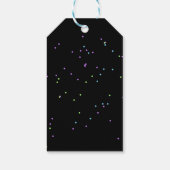 Moderne Neon Gloed Zwarte Pool Party Bedankt Cadeaulabel (Achterkant)