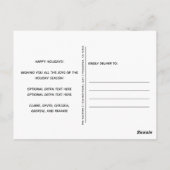 Moderne Neon Glow Black White Blue-kerstboom Briefkaart (Achterkant)