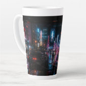 Moderne Neon Glow Latte Mok (Linkerhoek)