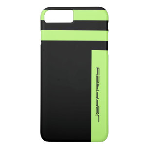 Moderne Neon Green/Black met tweerichtingsstreep, iPhone 8/7 Plus Hoesje