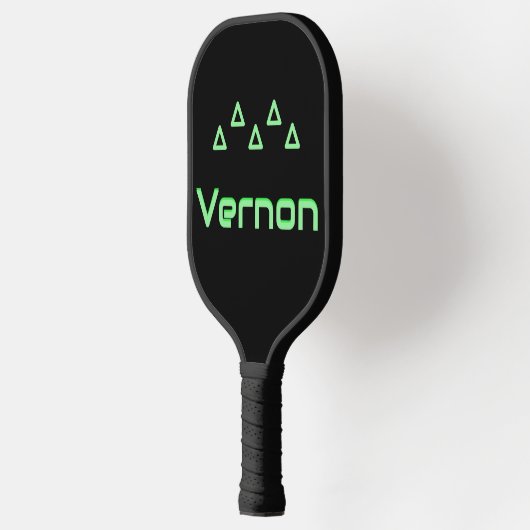 Moderne Neon Green Custom Name Pickleball Paddle (Links)
