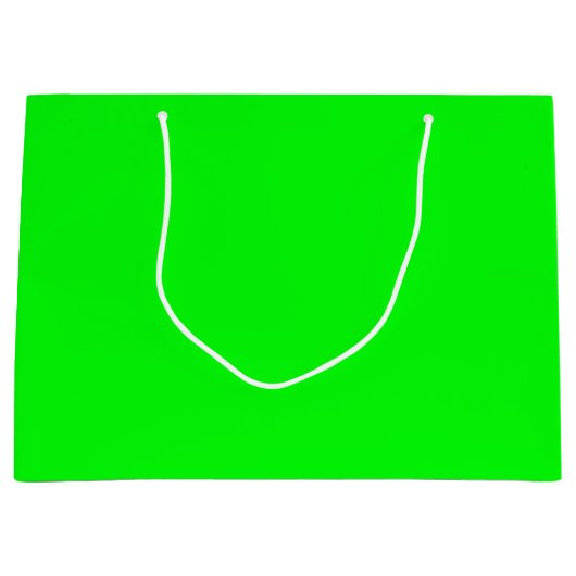 Moderne Neon-groen scherm helder, effen, koel Groot Cadeauzakje (Voorkant)