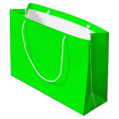 Moderne Neon-groen scherm helder, effen, koel Groot Cadeauzakje (Achterkant Gekanteld)