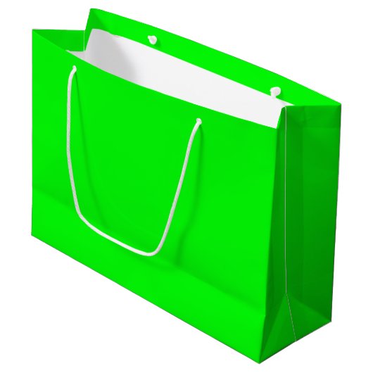 Moderne Neon-groen scherm helder, effen, koel Groot Cadeauzakje (Voorkant Gekanteld)