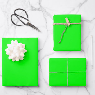 Moderne neon groene scherm helder effen gewoon cad inpakpapier vel
