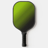 Moderne Neon Groene Zwarte Sporten Gekanteld Verva Pickleball Paddle (Voorkant)