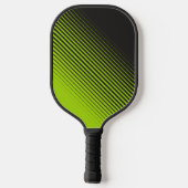 Moderne Neon Groene Zwarte Sporten Gekanteld Verva Pickleball Paddle (Achterkant)