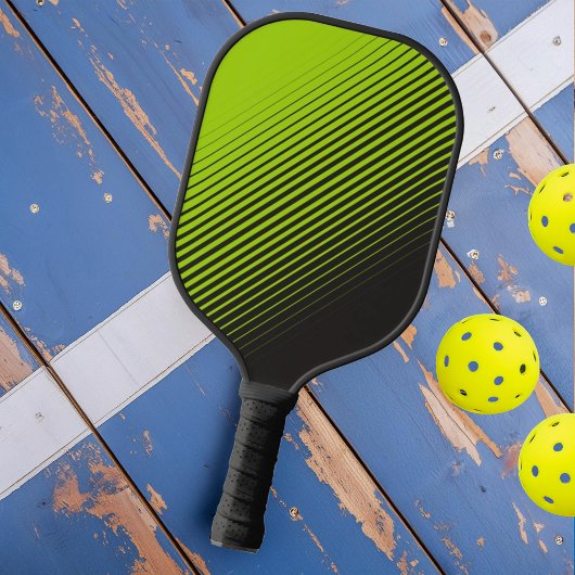 Moderne Neon Groene Zwarte Sporten Gekanteld Verva Pickleball Paddle
