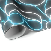 Moderne Neon Kerstman Cadeaupapier (Rol Hoek)