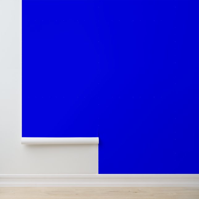 Moderne neon kobalt blauw heldere effen effen kleu behang (Applicatie)