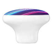 Moderne Neon Lichtstreep Abstract Design Keramische Knop (Zijkant)