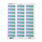 Moderne Neon Pastel | Retouretiket Etiket (Full Sheet)