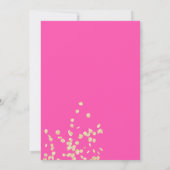 Moderne neon roze gouden taart snijden girly Sweet Kaart (Achterkant)
