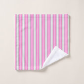 Moderne Neon Roze Strepen met 3D-effect Bad Handdoek (Wasdoekje)
