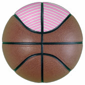 Moderne Neon Roze Strepen met 3D-effect Basketbal (Rechts)