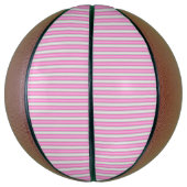 Moderne Neon Roze Strepen met 3D-effect Basketbal (Verticaal)