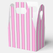 Moderne Neon Roze Strepen met 3D-Effect Bedankdoosjes (Geopend)