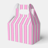 Moderne Neon Roze Strepen met 3D-Effect Bedankdoosjes (Voorkant Zijde)