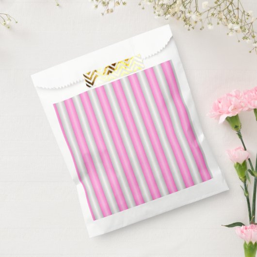 Moderne Neon Roze Strepen met 3D-Effect Bedankzakje (Gezegeld)