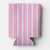 Moderne Neon Roze Strepen met 3D-Effect Blikjeskoeler (Voorkant)