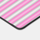 Moderne Neon Roze Strepen met 3D-Effect Bureaumat (Hoek)