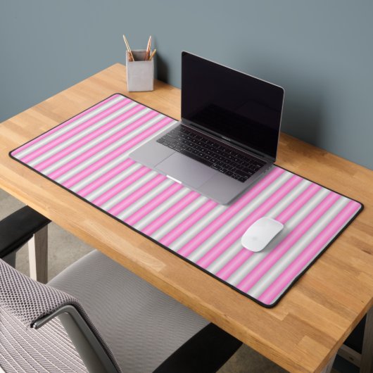 Moderne Neon Roze Strepen met 3D-Effect Bureaumat (Kantoor 2)