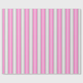 Moderne Neon Roze Strepen met 3D-effect Cadeaupapier (Vlak)