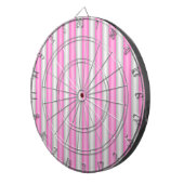 Moderne Neon Roze Strepen met 3D-Effect Dartbord (Voorkant Rechts)