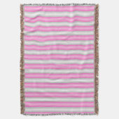 Moderne Neon Roze Strepen met 3D-Effect Deken (Voorkant Verticaal)