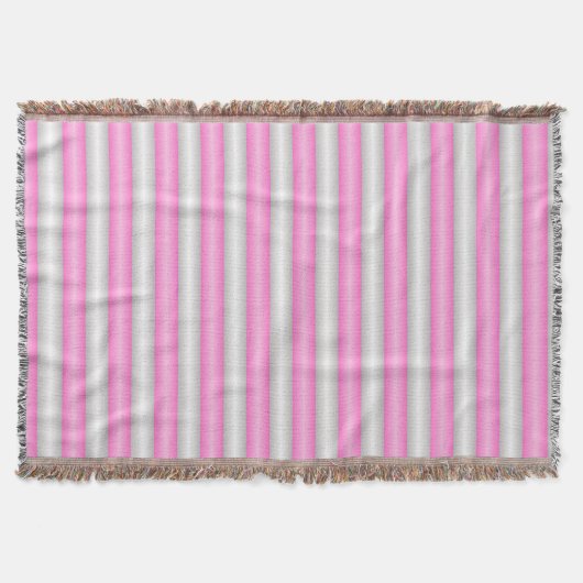Moderne Neon Roze Strepen met 3D-Effect Deken (Voorkant)