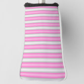 Moderne Neon Roze Strepen met 3D-Effect Golfheadcover (Draai 90)