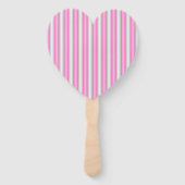 Moderne Neon Roze Strepen met 3D-Effect Handwaaier (Achterkant)