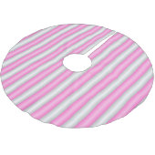 Moderne Neon Roze Strepen met 3D-Effect Kerstboom Rok (Gekanteld)