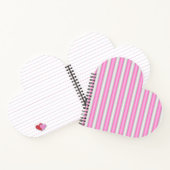 Moderne Neon Roze Strepen met 3D-Effect Notitieboek (Binnen)