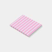 Moderne Neon Roze Strepen met 3D-Effect Post-it® Notes (Schuin)