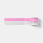 Moderne Neon Roze Strepen met 3D-Effect Satijnen Lint (Voorkant)