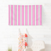 Moderne Neon Roze Strepen met 3D-Effect Spandoek (Insitu)