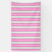 Moderne Neon Roze Strepen met 3D-Effect Spandoek (Verticaal)