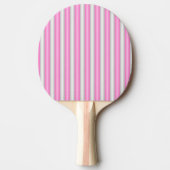 Moderne Neon Roze Strepen met 3D-Effect Tafeltennisbatje (Voorkant)