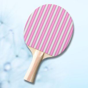 Moderne Neon Roze Strepen met 3D-Effect Tafeltennisbatje