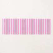 Moderne Neon Roze Strepen met 3D-Effect Yogamat (Voorkant (horizontaal))