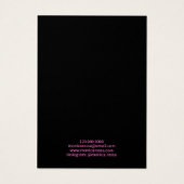 Moderne Neon Roze Zwarte sieraden oorbel display Visitekaartje (Achterkant)