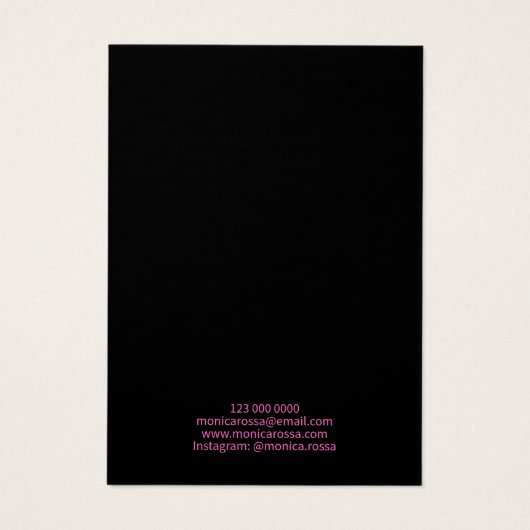 Moderne Neon Roze Zwarte sieraden oorbel display Visitekaartje (Achterkant)