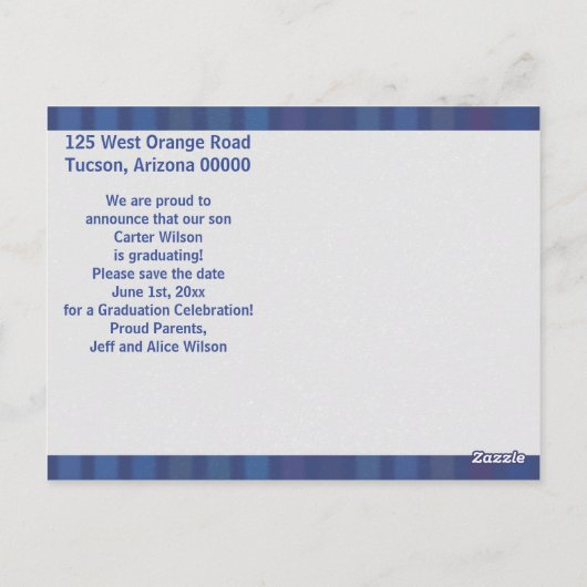 Moderne Neon Sign Afstuderen Save the Date Briefkaart (Achterkant)