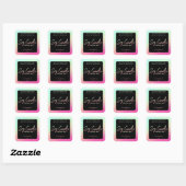 Moderne neon soja kaars labels (Vel)