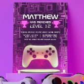 Moderne Neon Video Game Controller Kinder tiener Kaart