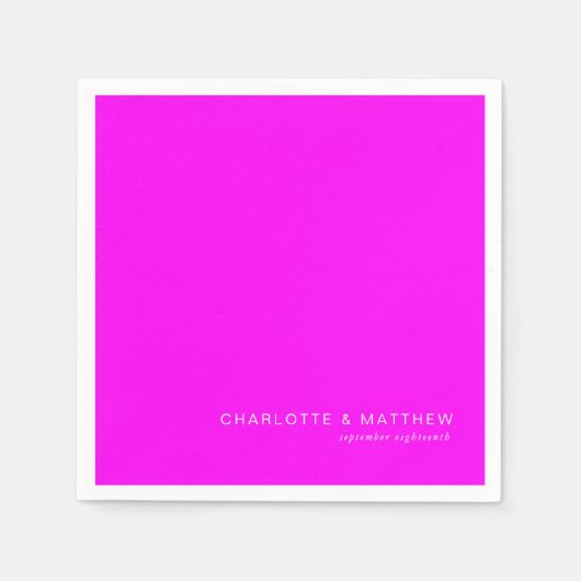 Moderne neon-violett servet (Voorkant)