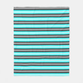 Moderne Neonblauwe en Zwarte 3D Metaal Effect Stre Fleece Deken (Voorkant)
