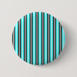 Moderne Neonblauwe en Zwarte 3D Metaal Effect Stre Ronde Button 5,7 Cm